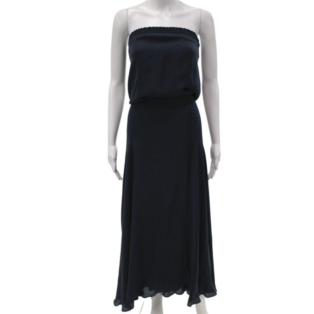 Haute Hippie Women Maxi Silk Off Shoulder Black Sleeveless Long Dress Size S